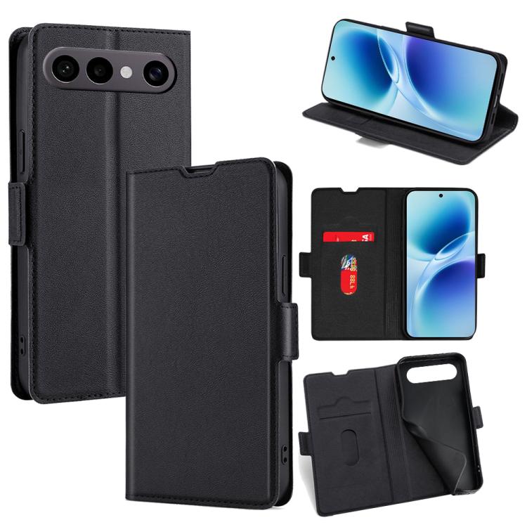 Custodia per telefono in pelle flip orizzontale con fibbia laterale ultrasottile, For vivo X300s 5G, For vivo V70 FE 5G, For vivo Y05 4G, For vivo Y500i 5G, For vivo X300 Ultra 5G, For vivo S50 Pro mini 5G