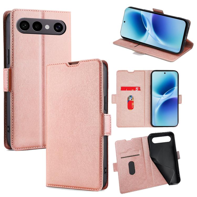 Custodia per telefono in pelle flip orizzontale con fibbia laterale ultrasottile, For vivo X300s 5G, For vivo V70 FE 5G, For vivo Y05 4G, For vivo Y500i 5G, For vivo X300 Ultra 5G, For vivo S50 Pro mini 5G