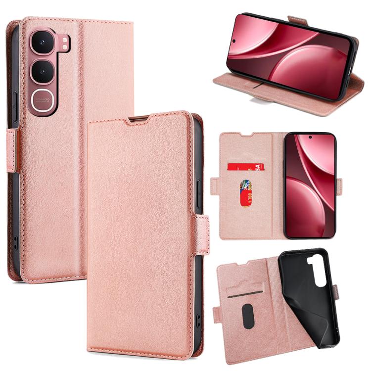 Custodia per telefono in pelle flip orizzontale con fibbia laterale ultrasottile, For vivo S50 5G, For vivo X300 Pro 5G, For vivo X300 5G, For vivo Y31 5G 2025, For vivo V60 Lite 5G Global, For vivo V60 5G Global