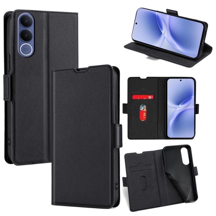 Custodia per telefono in pelle flip orizzontale con fibbia laterale ultrasottile, For vivo X300s 5G, For vivo V70 FE 5G, For vivo Y05 4G, For vivo Y500i 5G, For vivo X300 Ultra 5G, For vivo S50 Pro mini 5G