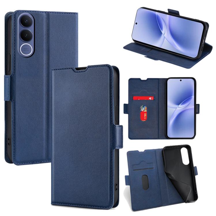 Custodia per telefono in pelle flip orizzontale con fibbia laterale ultrasottile, For vivo X300s 5G, For vivo V70 FE 5G, For vivo Y05 4G, For vivo Y500i 5G, For vivo X300 Ultra 5G, For vivo S50 Pro mini 5G