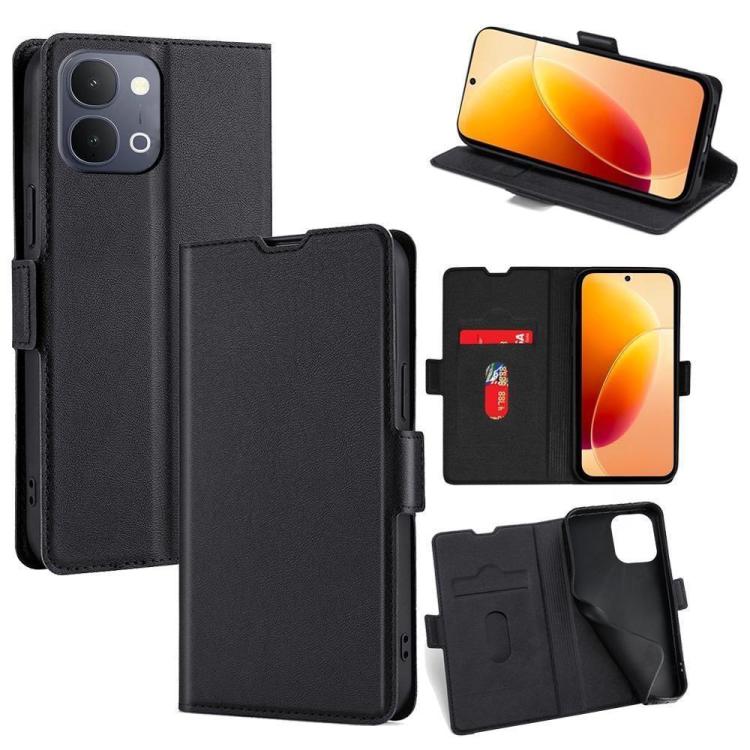 Custodia per telefono in pelle flip orizzontale con fibbia laterale ultrasottile, For vivo X300s 5G, For vivo V70 FE 5G, For vivo Y05 4G, For vivo Y500i 5G, For vivo X300 Ultra 5G, For vivo S50 Pro mini 5G