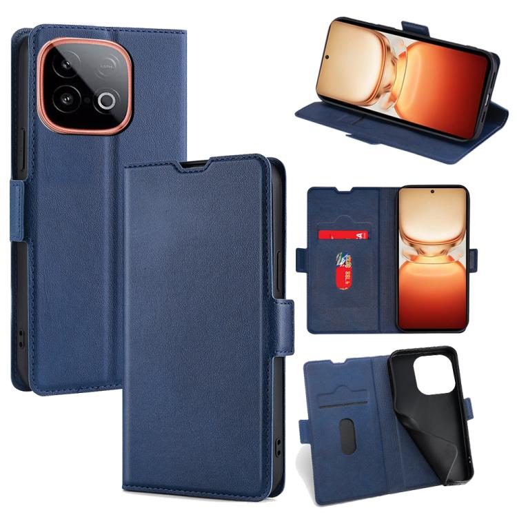 Custodia per telefono in pelle flip orizzontale con fibbia laterale ultrasottile, For vivo iQOO Neo 10 5G Global, For vivo X200s 5G, For vivo Y39 5G Global, For vivo V50 Lite 5G, For vivo Y29s 5G / Y04 4G, For vivo Y29 4G Global