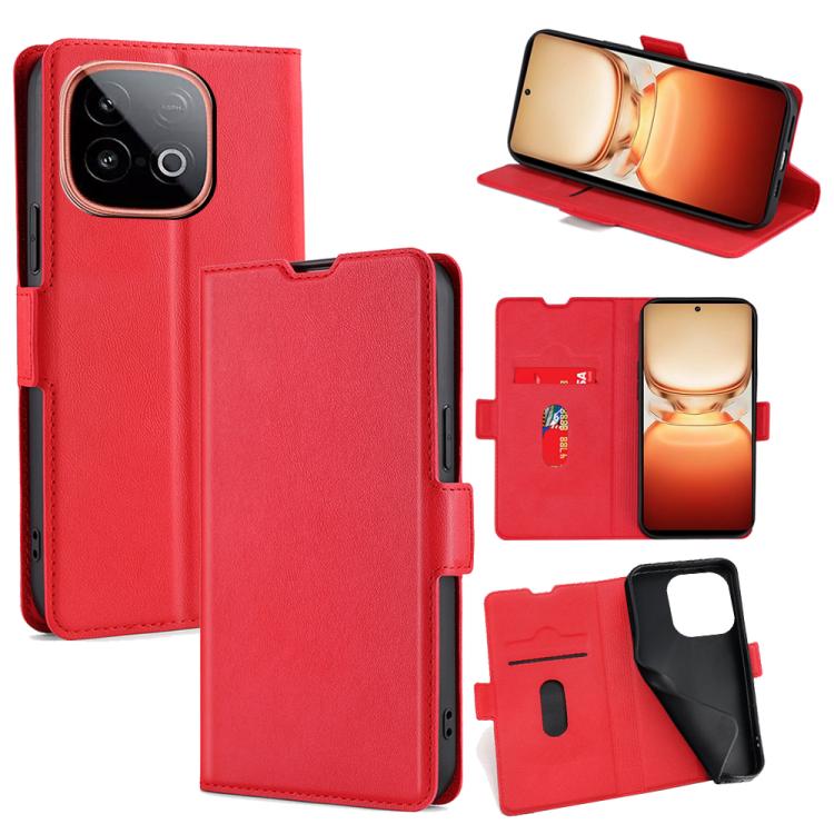 Custodia per telefono in pelle flip orizzontale con fibbia laterale ultrasottile, For vivo iQOO Neo 10 5G Global, For vivo X200s 5G, For vivo Y39 5G Global, For vivo V50 Lite 5G, For vivo Y29s 5G / Y04 4G, For vivo Y29 4G Global