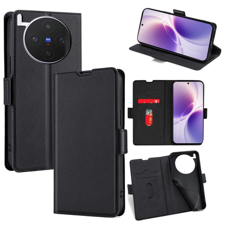 Custodia per telefono in pelle flip orizzontale con fibbia laterale ultrasottile, For vivo X300s 5G, For vivo V70 FE 5G, For vivo Y05 4G, For vivo Y500i 5G, For vivo X300 Ultra 5G, For vivo S50 Pro mini 5G