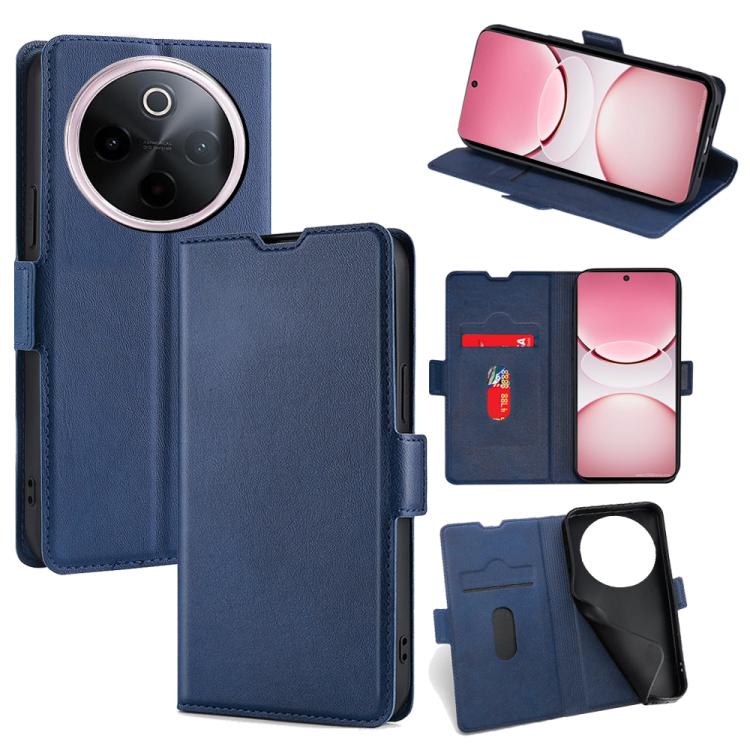 Custodia per telefono in pelle flip orizzontale con fibbia laterale ultrasottile, For vivo V50 5G, For vivo X200 Pro 5G, For vivo Y300 Pro 5G, For vivo S19 Pro, For vivo S19, For vivo Y28 4G
