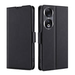 Custodia per telefono in pelle flip orizzontale con fibbia laterale ultrasottile, For Honor 90 5G