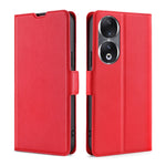 Custodia per telefono in pelle flip orizzontale con fibbia laterale ultrasottile, For Honor 90 5G