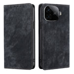 Custodia per telefono in pelle magnetica con spazzola antifurto RFID, For vivo iQOO Z9 Turbo, For vivo Y03 4G, For vivo Y100 5G IDN, For vivo Y78T 5G / iQOO Z8x 5G