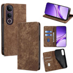Custodia per telefono in pelle magnetica con spazzola antifurto RFID, For vivo iQOO Neo 10 5G Global, For vivo X200s 5G, For vivo Y39 5G Global, For vivo V50 Lite 5G