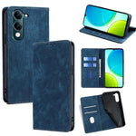 Custodia per telefono in pelle magnetica con spazzola antifurto RFID, For vivo Y29s 5G / Y04 4G, For vivo Y29 4G Global, For vivo V50 5G, For vivo X200 Pro 5G