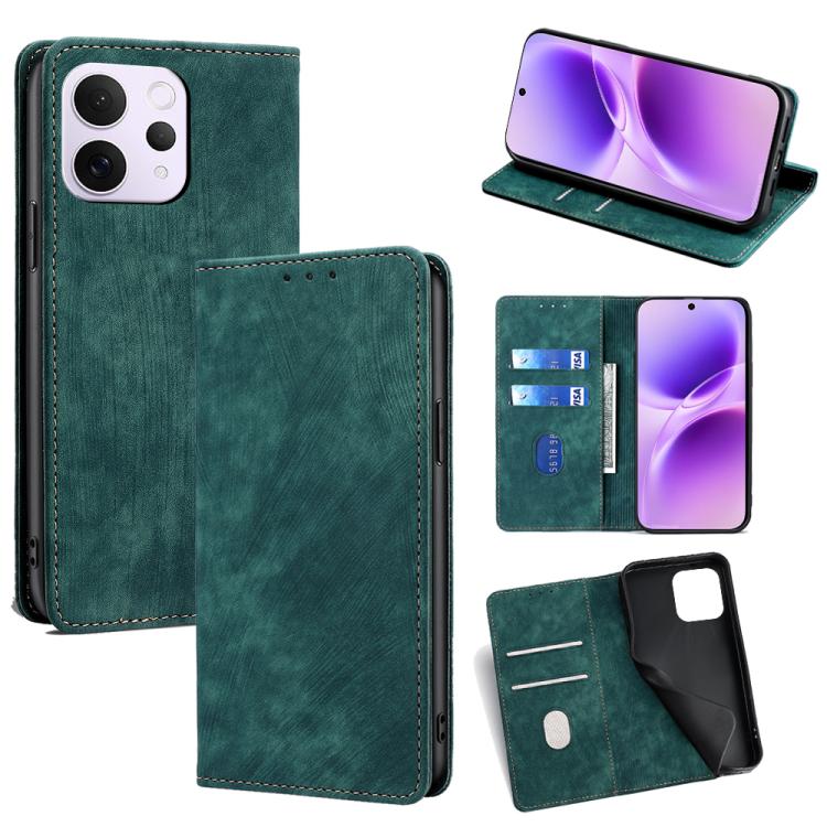 Custodia per telefono in pelle magnetica con spazzola antifurto RFID, For vivo X300 Ultra 5G, For vivo S50 Pro mini 5G, For vivo S50 5G, For vivo X300 Pro 5G
