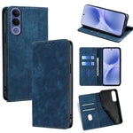 Custodia per telefono in pelle magnetica con spazzola antifurto RFID, For vivo X300s 5G, For vivo V70 FE 5G, For vivo Y05 4G, For vivo Y500i 5G