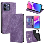 Custodia per telefono in pelle magnetica con spazzola antifurto RFID, For vivo X300s 5G, For vivo V70 FE 5G, For vivo Y05 4G, For vivo Y500i 5G