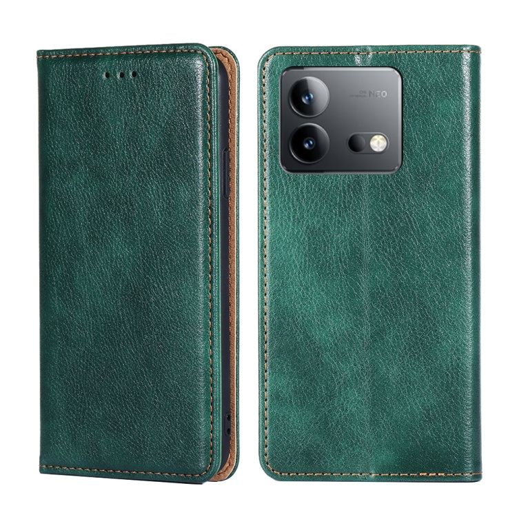 Custodia per telefono in pelle magnetica tinta unita lucida olio, For vivo S17 5G / S17 Pro 5G, For vivo iQOO Neo 8 / 8 Pro 5G, For vivo Y78 5G, For vivo Y27 4G
