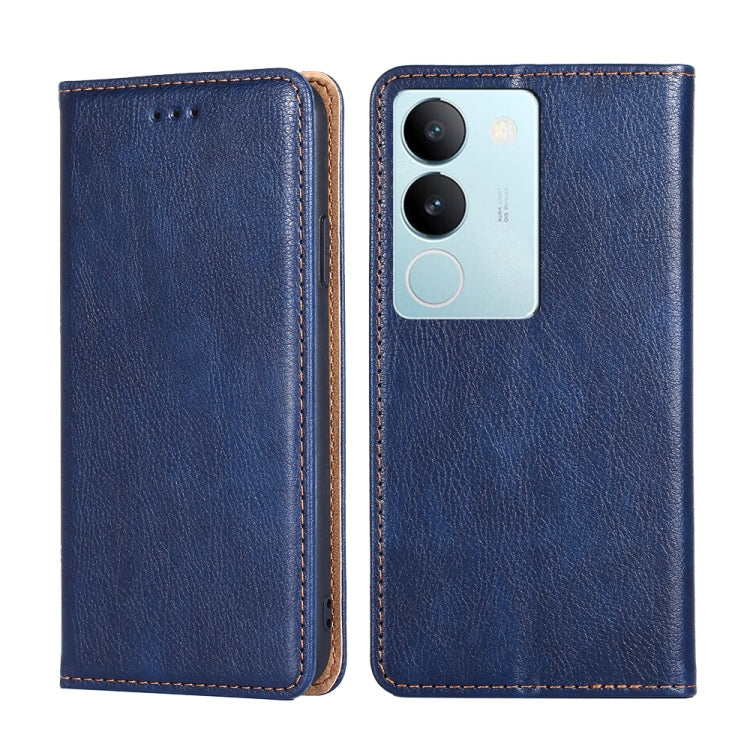Custodia per telefono in pelle magnetica tinta unita lucida olio, For vivo S17 5G / S17 Pro 5G, For vivo iQOO Neo 8 / 8 Pro 5G, For vivo Y78 5G, For vivo Y27 4G