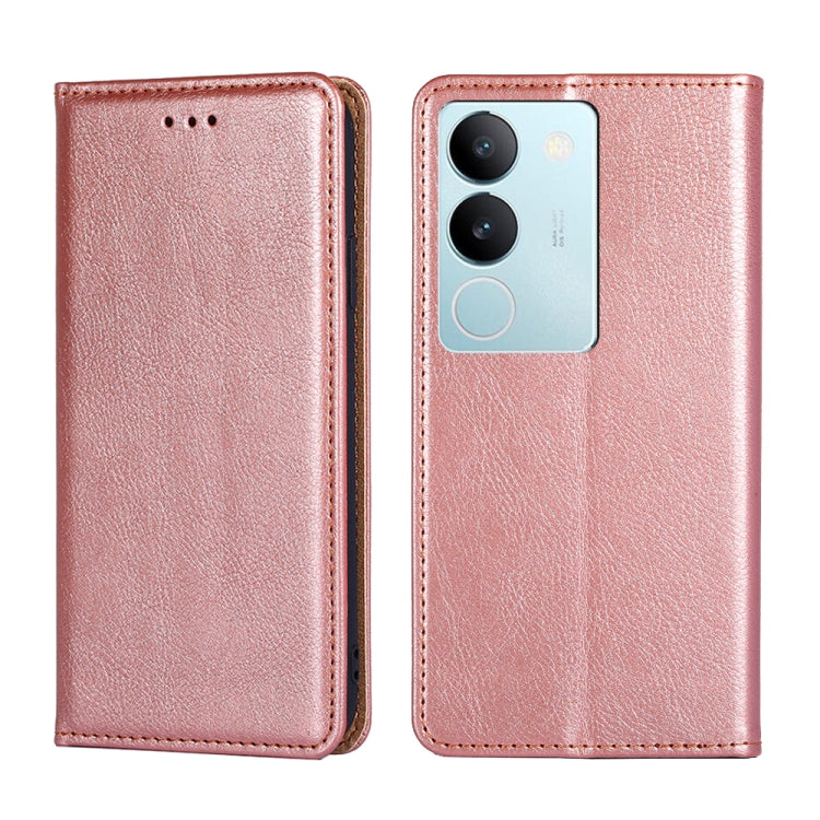 Custodia per telefono in pelle magnetica tinta unita lucida olio, For vivo S17 5G / S17 Pro 5G, For vivo iQOO Neo 8 / 8 Pro 5G, For vivo Y78 5G, For vivo Y27 4G