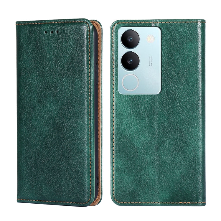 Custodia per telefono in pelle magnetica tinta unita lucida olio, For vivo S17 5G / S17 Pro 5G, For vivo iQOO Neo 8 / 8 Pro 5G, For vivo Y78 5G, For vivo Y27 4G