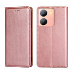 Custodia per telefono in pelle magnetica tinta unita lucida olio, For vivo S17 5G / S17 Pro 5G, For vivo iQOO Neo 8 / 8 Pro 5G, For vivo Y78 5G, For vivo Y27 4G