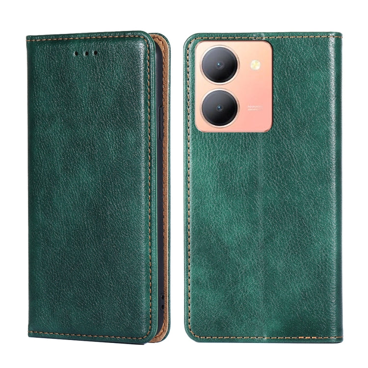 Custodia per telefono in pelle magnetica tinta unita lucida olio, For vivo S17 5G / S17 Pro 5G, For vivo iQOO Neo 8 / 8 Pro 5G, For vivo Y78 5G, For vivo Y27 4G
