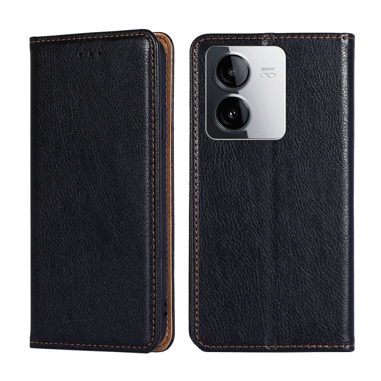 Custodia per telefono in pelle magnetica tinta unita lucida olio, For vivo Y100 5G IDN, For vivo Y78T 5G / iQOO Z8x 5G, For vivo V29e 5G, For vivo Y35+ 5G