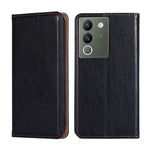 Custodia per telefono in pelle magnetica tinta unita lucida olio, For vivo Y100 5G IDN, For vivo Y78T 5G / iQOO Z8x 5G, For vivo V29e 5G, For vivo Y35+ 5G