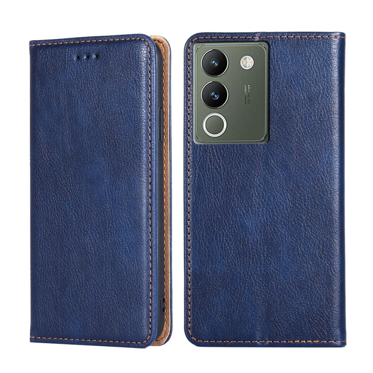 Custodia per telefono in pelle magnetica tinta unita lucida olio, For vivo Y100 5G IDN, For vivo Y78T 5G / iQOO Z8x 5G, For vivo V29e 5G, For vivo Y35+ 5G