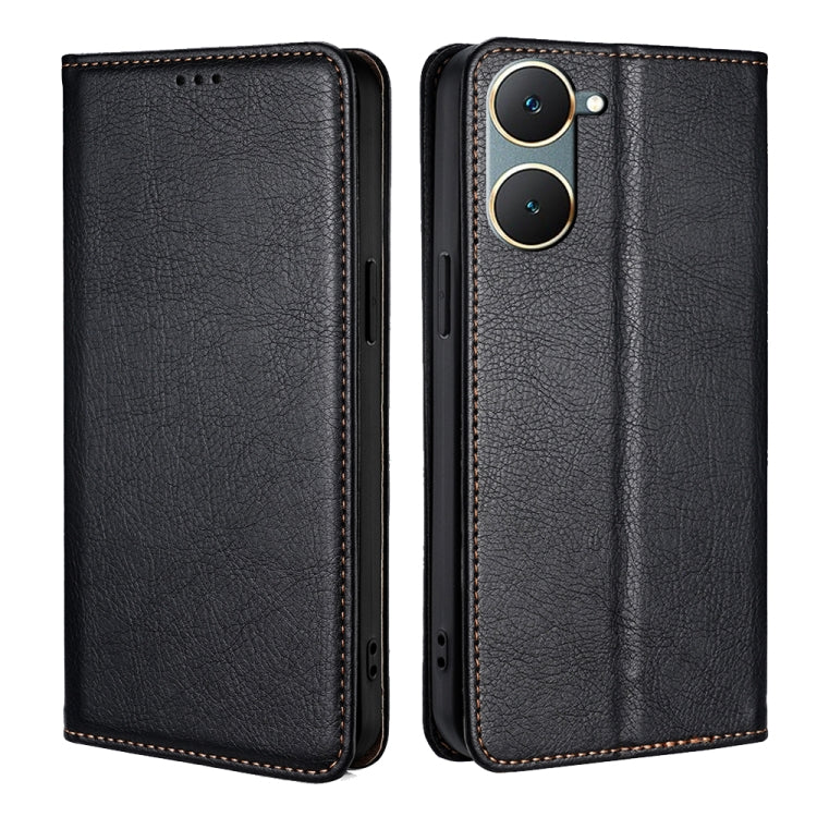 Custodia per telefono in pelle magnetica tinta unita lucida olio, For vivo V30e 5G Global, For vivo iQOO Z9x 5G, For vivo iQOO Z9 Turbo, For vivo Y03 4G