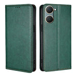 Custodia per telefono in pelle magnetica tinta unita lucida olio, For vivo V30e 5G Global, For vivo iQOO Z9x 5G, For vivo iQOO Z9 Turbo, For vivo Y03 4G