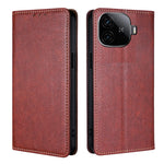 Custodia per telefono in pelle magnetica tinta unita lucida olio, For vivo V30e 5G Global, For vivo iQOO Z9x 5G, For vivo iQOO Z9 Turbo, For vivo Y03 4G