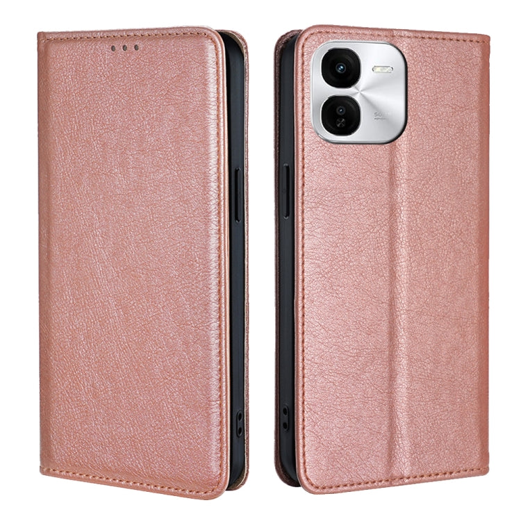 Custodia per telefono in pelle magnetica tinta unita lucida olio, For vivo V30e 5G Global, For vivo iQOO Z9x 5G, For vivo iQOO Z9 Turbo, For vivo Y03 4G