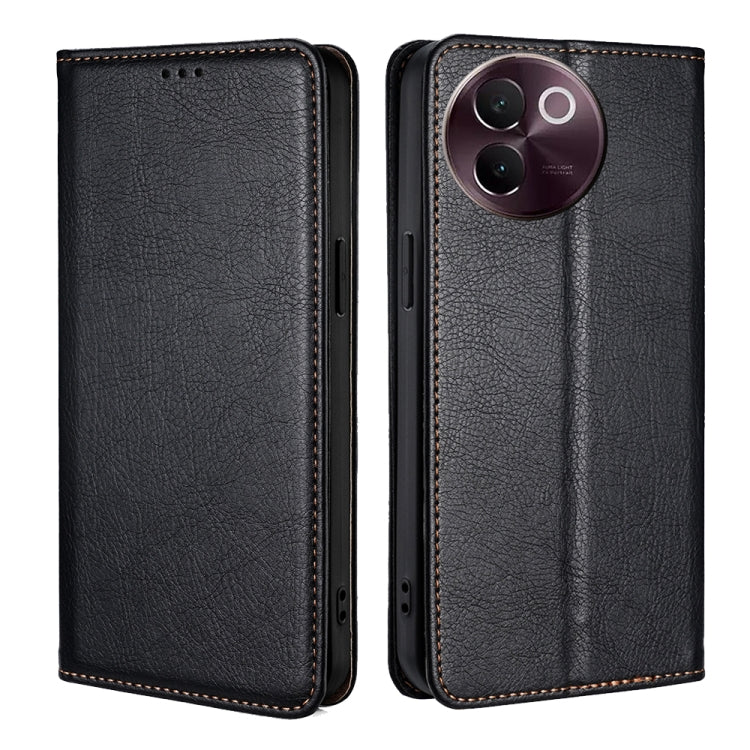 Custodia per telefono in pelle magnetica tinta unita lucida olio, For vivo V30e 5G Global, For vivo iQOO Z9x 5G, For vivo iQOO Z9 Turbo, For vivo Y03 4G