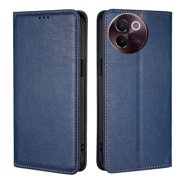 Custodia per telefono in pelle magnetica tinta unita lucida olio, For vivo V30e 5G Global, For vivo iQOO Z9x 5G, For vivo iQOO Z9 Turbo, For vivo Y03 4G