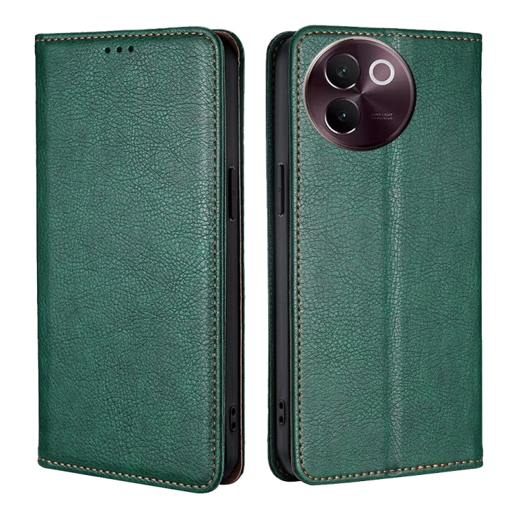 Custodia per telefono in pelle magnetica tinta unita lucida olio, For vivo V30e 5G Global, For vivo iQOO Z9x 5G, For vivo iQOO Z9 Turbo, For vivo Y03 4G