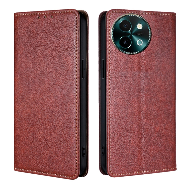 Custodia per telefono in pelle magnetica tinta unita lucida olio, For vivo S19, For vivo Y28 4G, For vivo X100s, For vivo Y38 5G / T3x Global