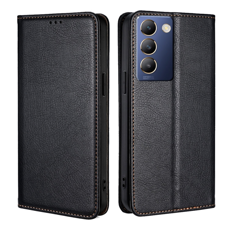 Custodia per telefono in pelle magnetica tinta unita lucida olio, For vivo Y100 5G IDN, For vivo Y78T 5G / iQOO Z8x 5G, For vivo V29e 5G, For vivo Y35+ 5G