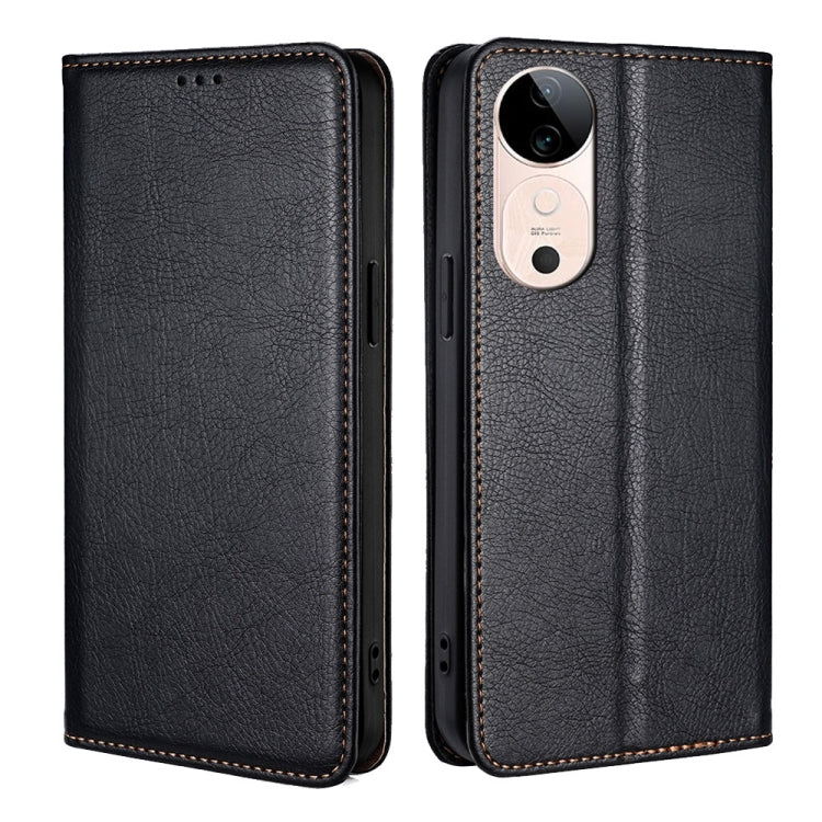 Custodia per telefono in pelle magnetica tinta unita lucida olio, For vivo S19, For vivo Y28 4G, For vivo X100s, For vivo Y38 5G / T3x Global