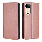 Custodia per telefono in pelle magnetica tinta unita lucida olio, For vivo S19, For vivo Y28 4G, For vivo X100s, For vivo Y38 5G / T3x Global
