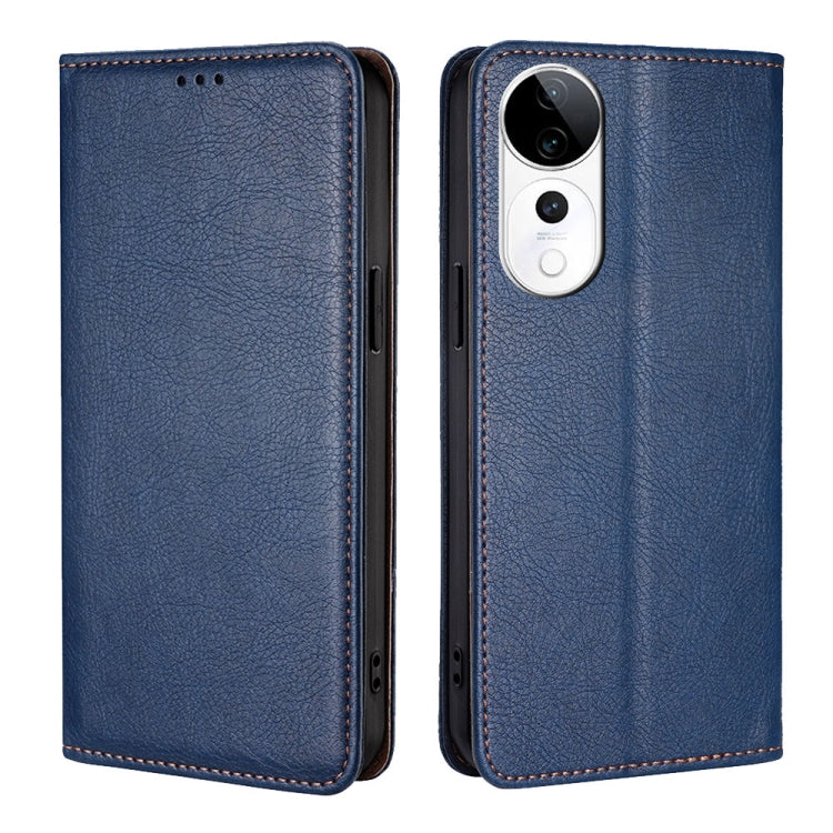 Custodia per telefono in pelle magnetica tinta unita lucida olio, For vivo V50 5G, For vivo X200 Pro 5G, For vivo Y300 Pro 5G, For vivo S19 Pro