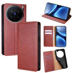 Custodia per telefono in pelle magnetica tinta unita lucida olio, For vivo V50 5G, For vivo X200 Pro 5G, For vivo Y300 Pro 5G, For vivo S19 Pro