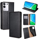 Custodia per telefono in pelle magnetica tinta unita lucida olio, For vivo Y39 5G Global, For vivo V50 Lite 5G, For vivo Y29s 5G / Y04 4G, For vivo Y29 4G Global