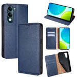 Custodia per telefono in pelle magnetica tinta unita lucida olio, For vivo Y39 5G Global, For vivo V50 Lite 5G, For vivo Y29s 5G / Y04 4G, For vivo Y29 4G Global
