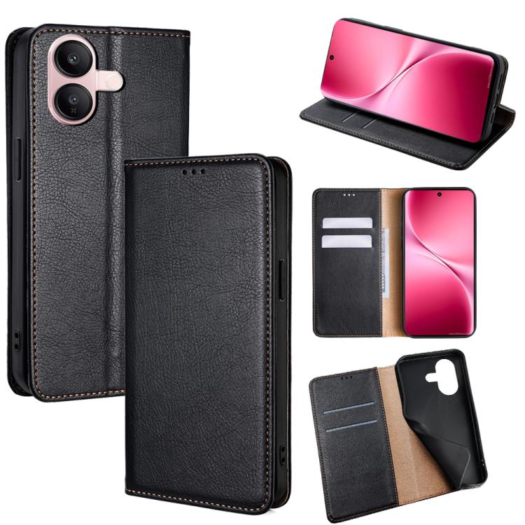 Custodia per telefono in pelle magnetica tinta unita lucida olio, For vivo V60 Lite 5G Global, For vivo V60 5G Global, For vivo iQOO Neo 10 5G Global, For vivo X200s 5G