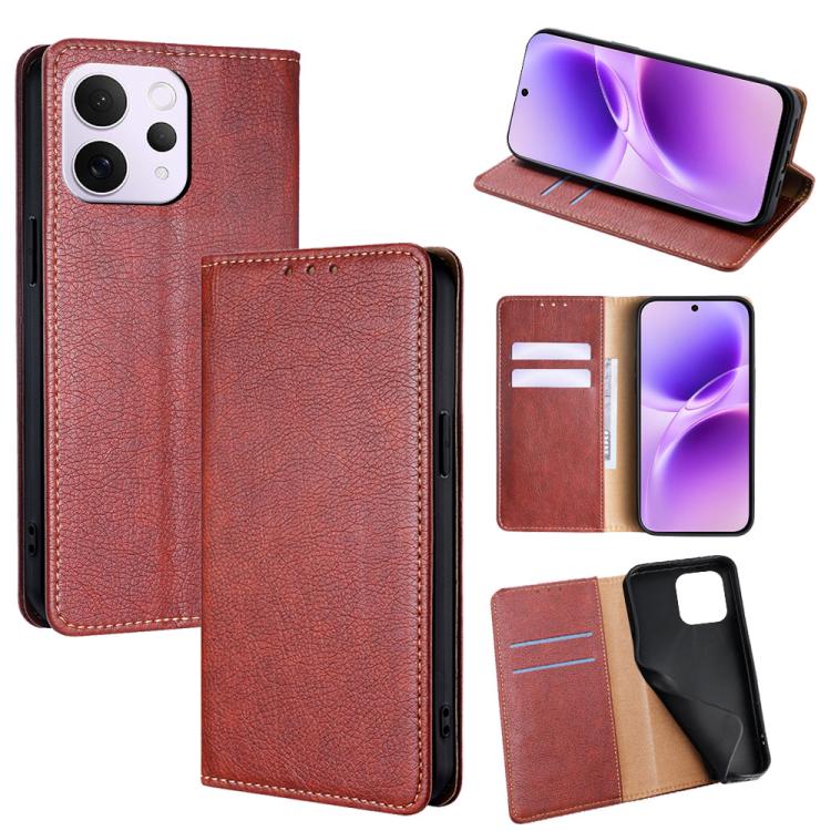 Custodia per telefono in pelle magnetica tinta unita lucida olio, For vivo X300 Ultra 5G, For vivo S50 Pro mini 5G, For vivo S50 5G, For vivo Y31 5G 2025