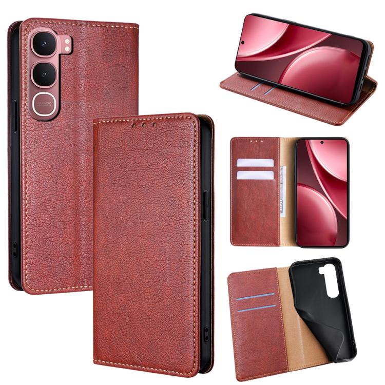 Custodia per telefono in pelle magnetica tinta unita lucida olio, For vivo X300 Ultra 5G, For vivo S50 Pro mini 5G, For vivo S50 5G, For vivo Y31 5G 2025