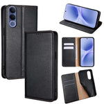 Custodia per telefono in pelle magnetica tinta unita lucida olio, For vivo X300s 5G, For vivo V70 FE 5G, For vivo Y05 4G, For vivo Y500i 5G