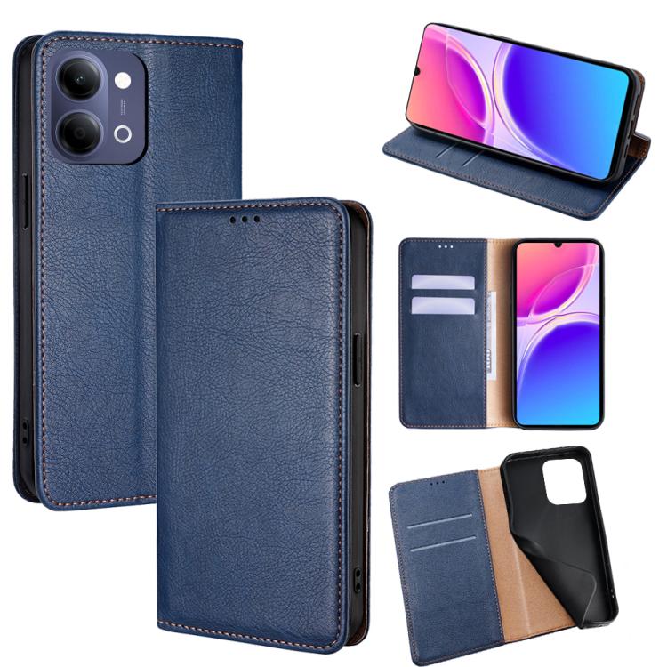 Custodia per telefono in pelle magnetica tinta unita lucida olio, For vivo X300s 5G, For vivo V70 FE 5G, For vivo Y05 4G, For vivo Y500i 5G