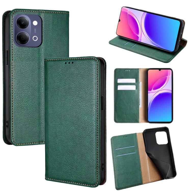 Custodia per telefono in pelle magnetica tinta unita lucida olio, For vivo X300s 5G, For vivo V70 FE 5G, For vivo Y05 4G, For vivo Y500i 5G