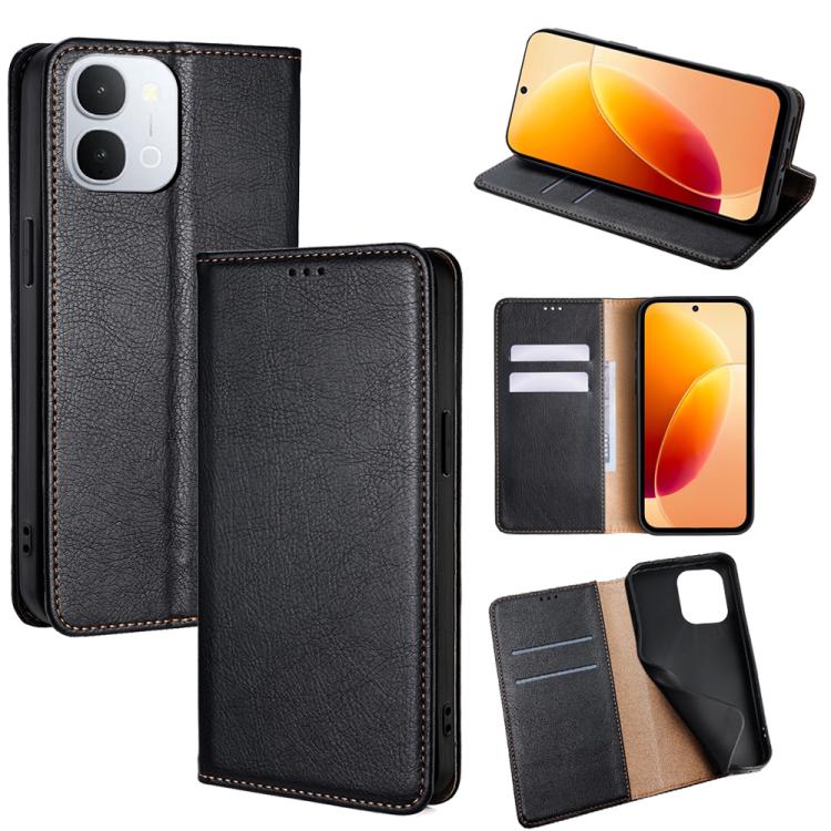 Custodia per telefono in pelle magnetica tinta unita lucida olio, For vivo X300s 5G, For vivo V70 FE 5G, For vivo Y05 4G, For vivo Y500i 5G