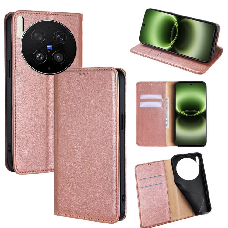 Custodia per telefono in pelle magnetica tinta unita lucida olio, For vivo X300 Ultra 5G, For vivo S50 Pro mini 5G, For vivo S50 5G, For vivo Y31 5G 2025